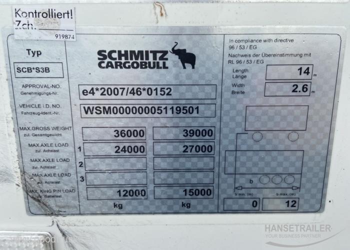 2013 Semitrailer Reefer Schmitz SKO 24 Doppelstock Double Deck