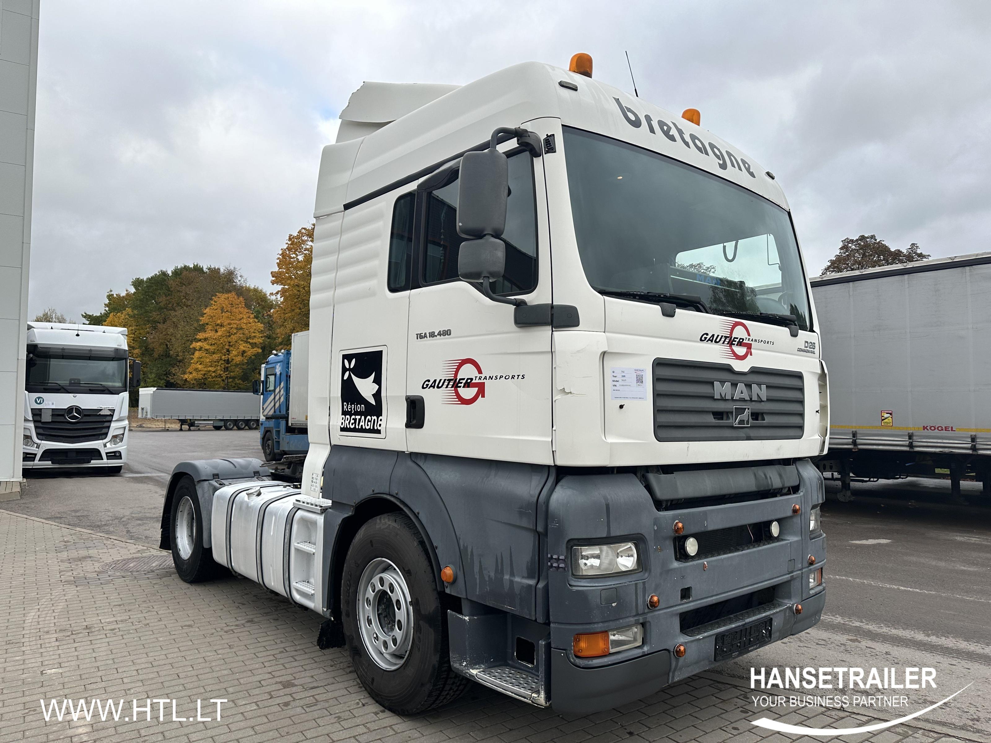 2008 vehículo tractor 4x2 MAN TGA 18.480 Retarder Hydraulic