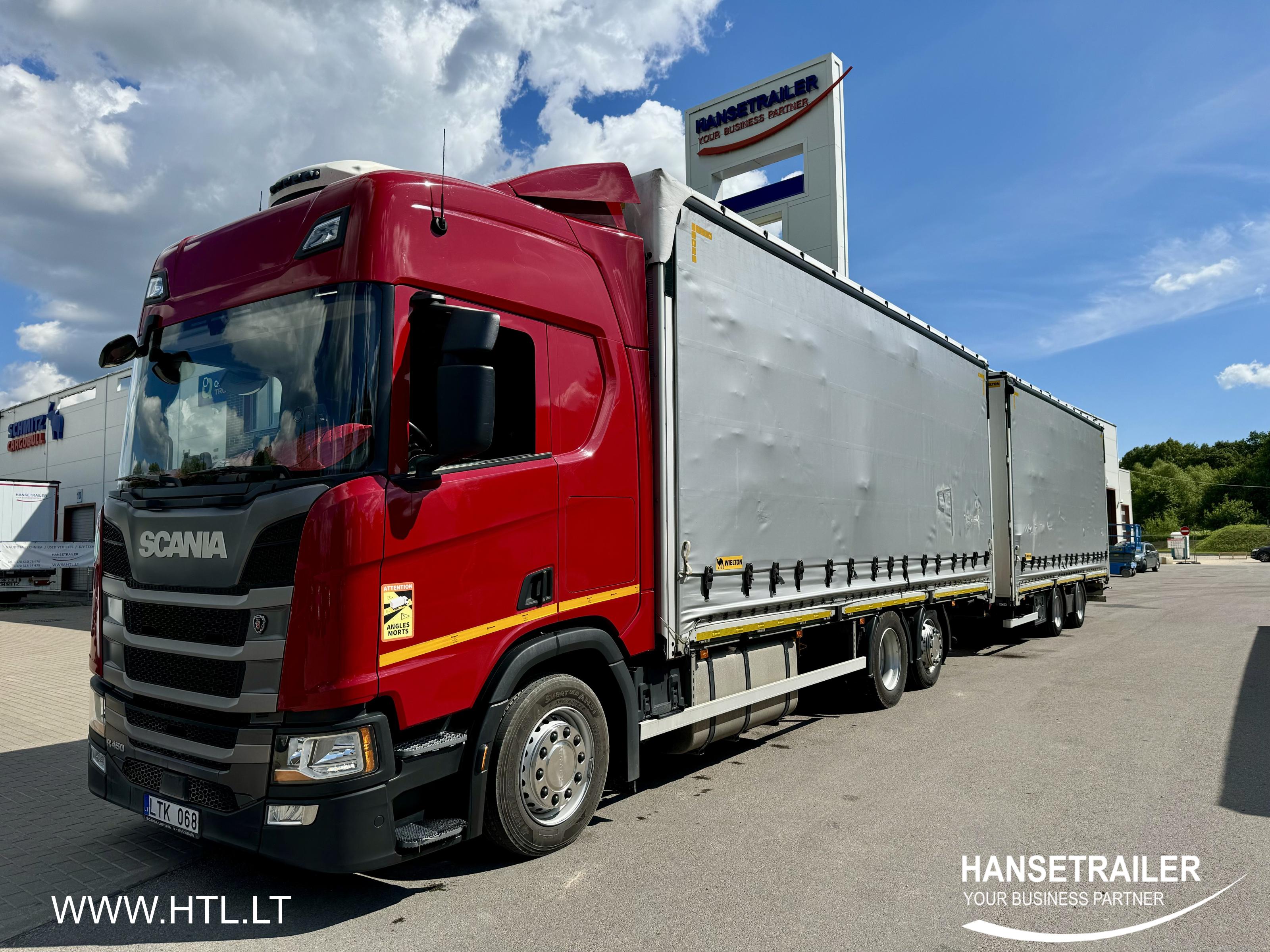 2021 автопоїзд Тентовані Scania R450 Retarder + Wielton