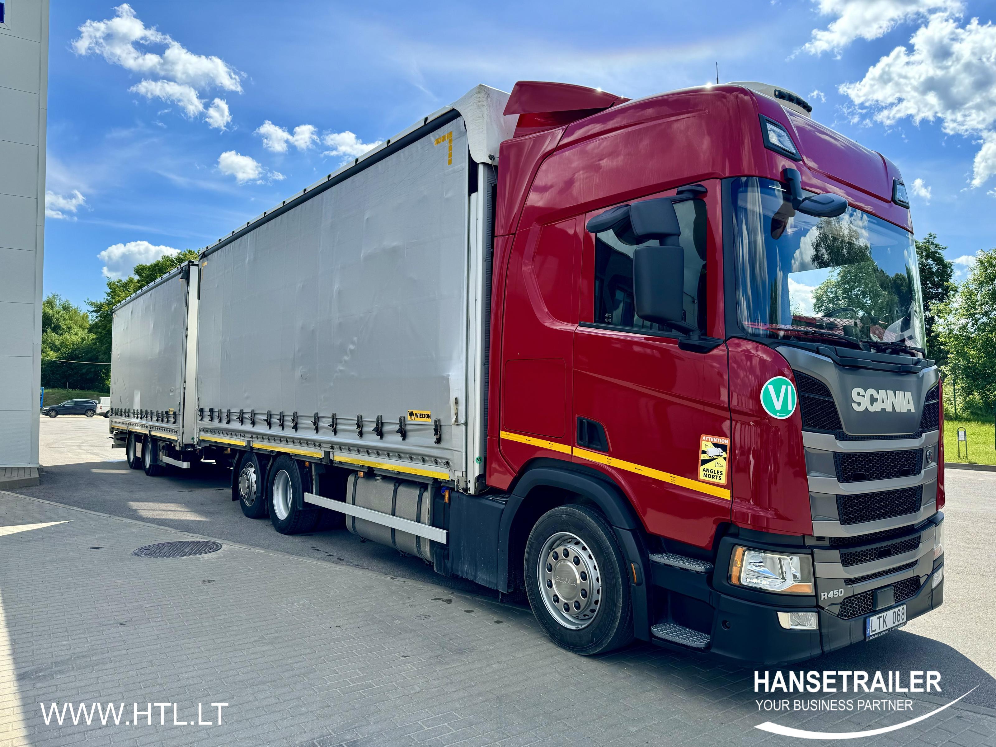 2021 Autolastzug Sattelcurtainsider Scania R450 Retarder + Wielton