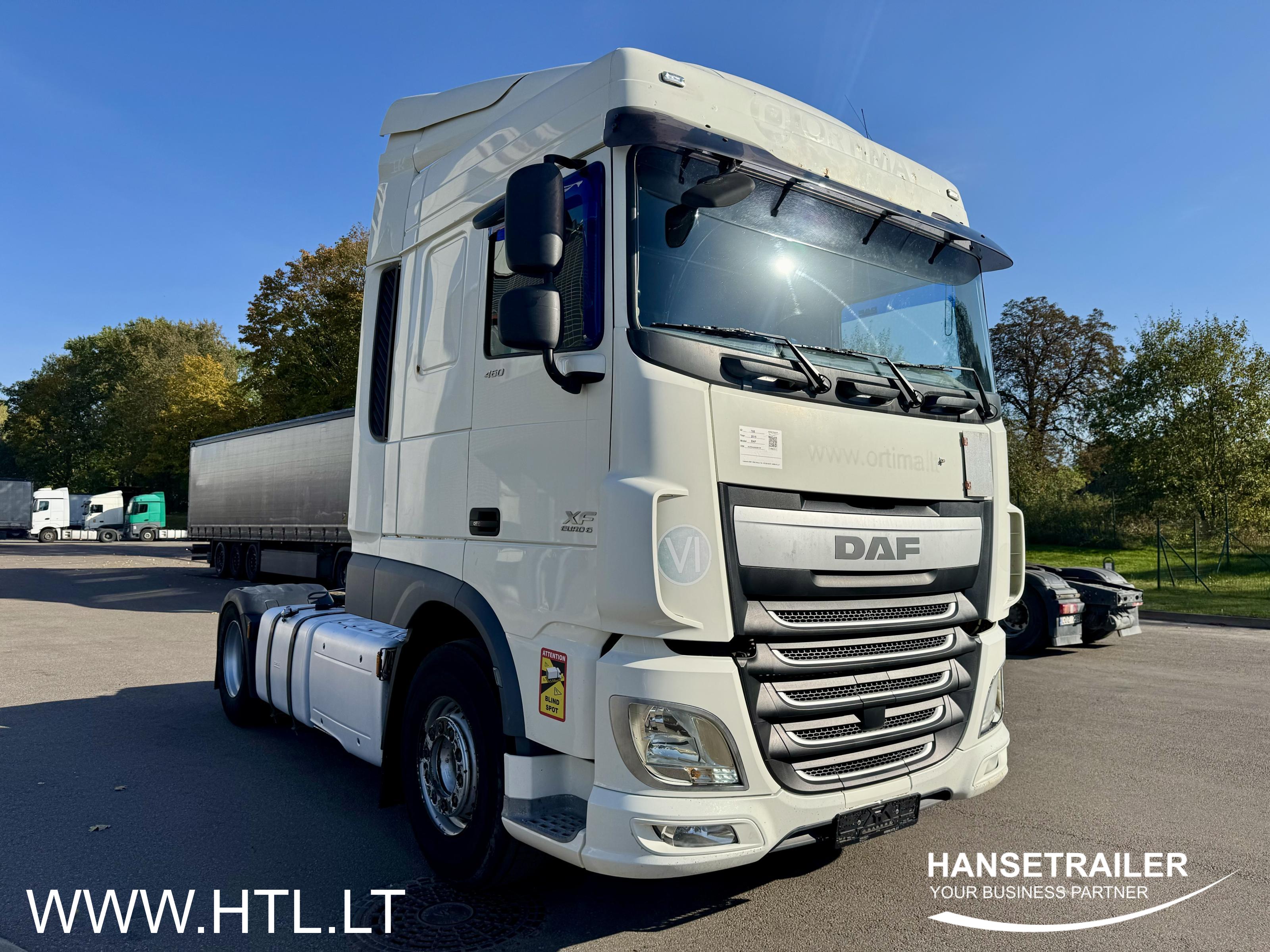 2015 Vilcējs 4x2 DAF XF 460 FT