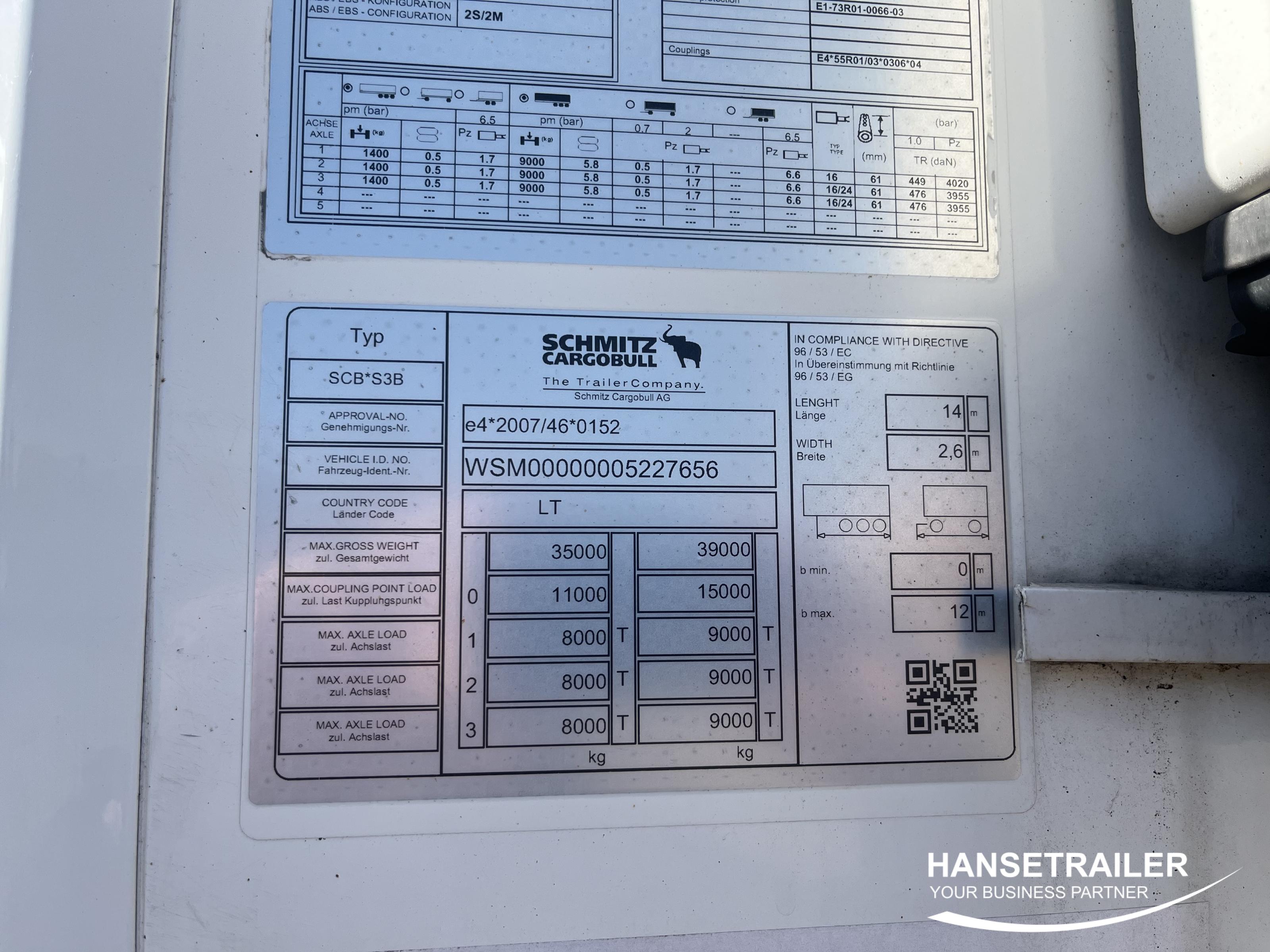 2019 Semitrailer Reefer Schmitz SKO 24 FP60 7cm Doubledeck Doppelstock