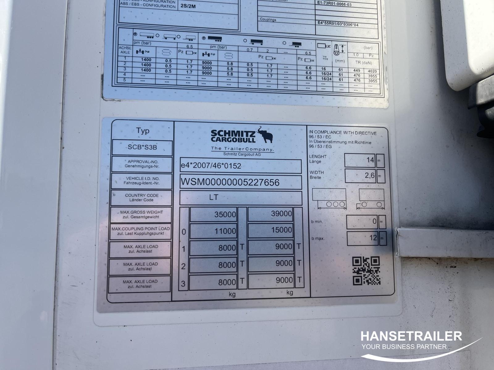 2019 Semitrailer Reefer Schmitz SKO 24 FP60 7cm Doubledeck Doppelstock
