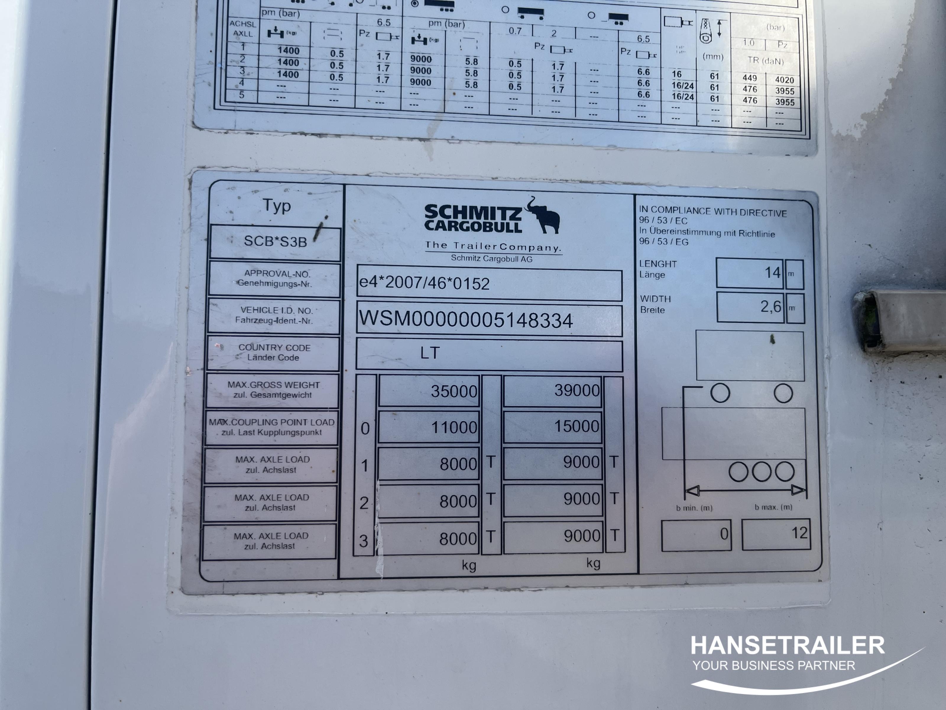2015 Semitrailer Reefer Schmitz SKO 24 FP60 7 cm Double deck Doppelstock