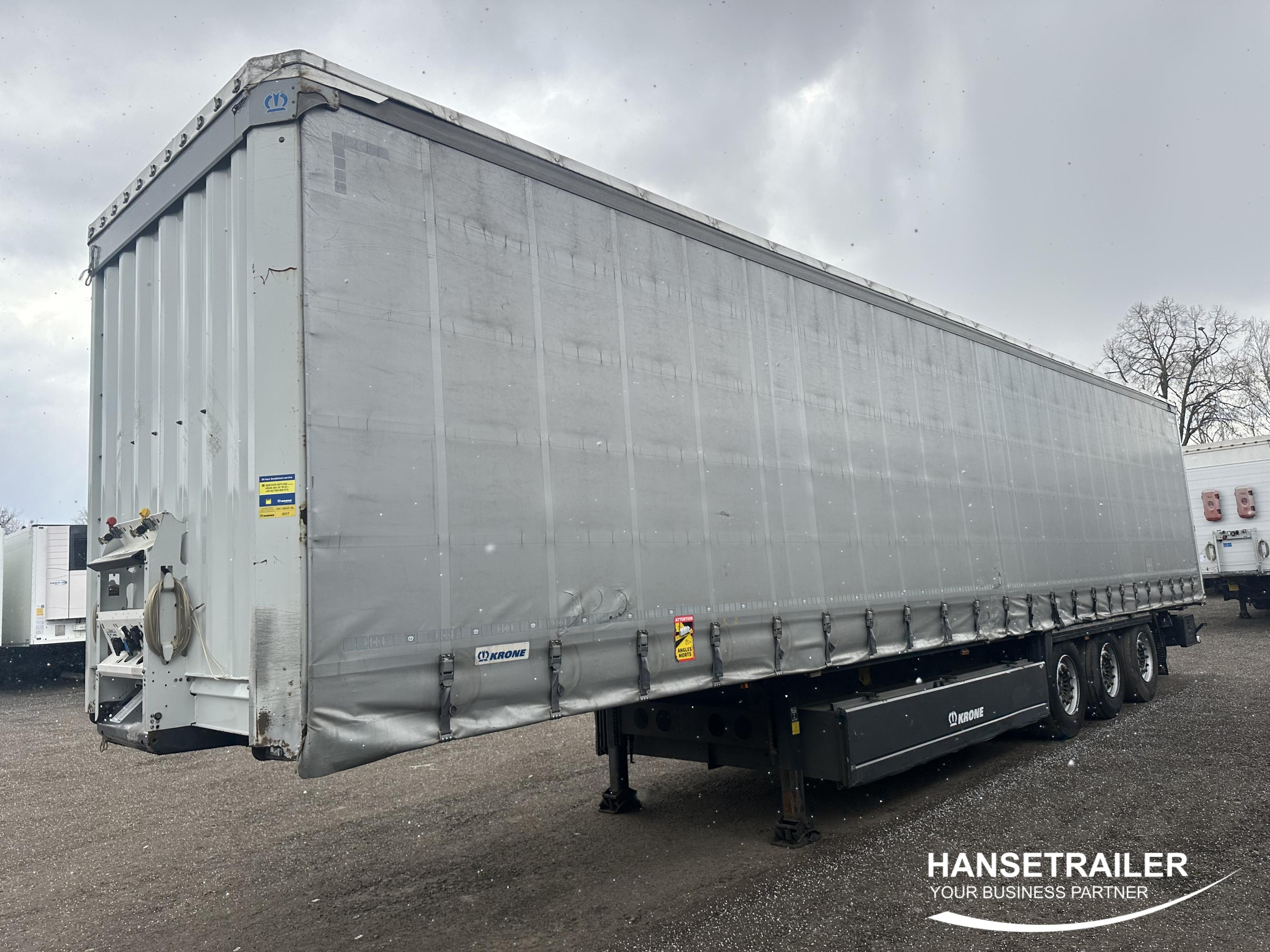 2017 Puspriekabė Užuolaidinė Krone SD SAF Lift Axle